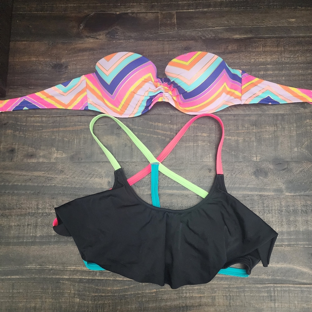 2 VS Pink swim tops